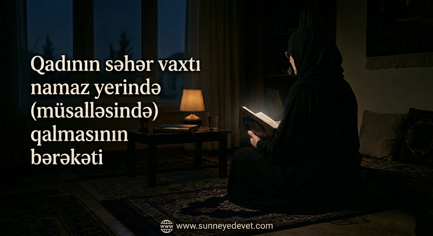 Qadının səhər vaxtı namaz yerində (müsalləsində) qalmasının bərəkəti